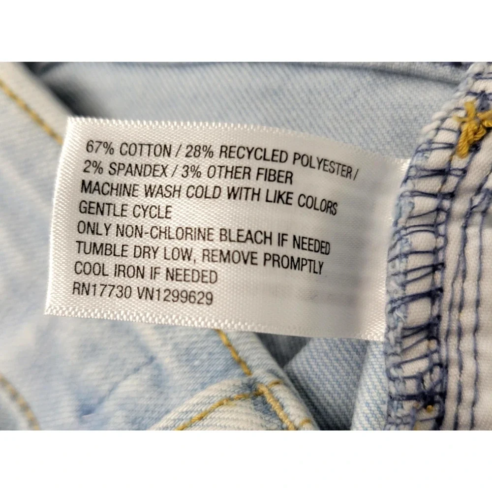 Ava & Viv Jeans Womens 26 Light Blue Mid Rise Skinny Stretch Raw Hem Denim New‎